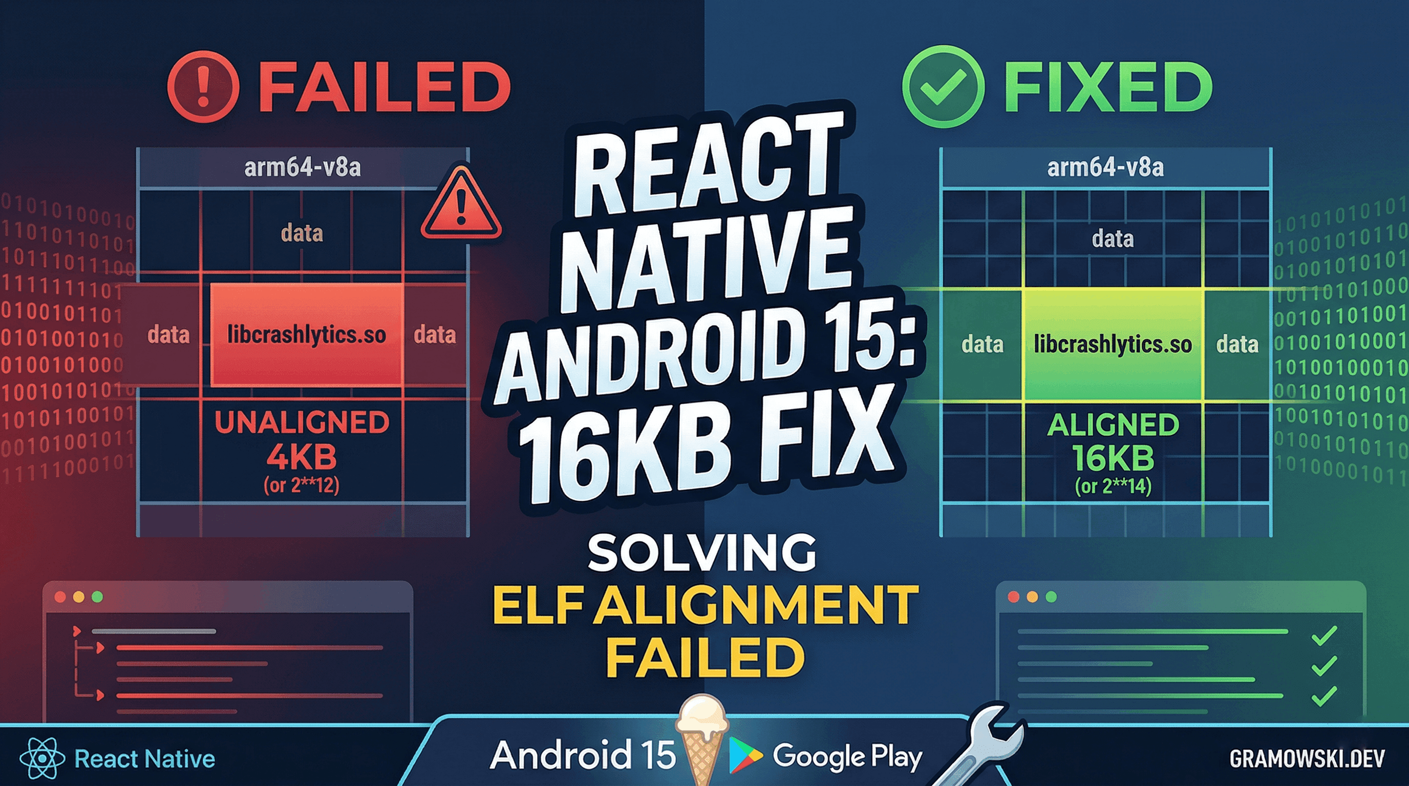 React Native Android 15 16KB Page Size Fix: Solving ELF Alignment Failed